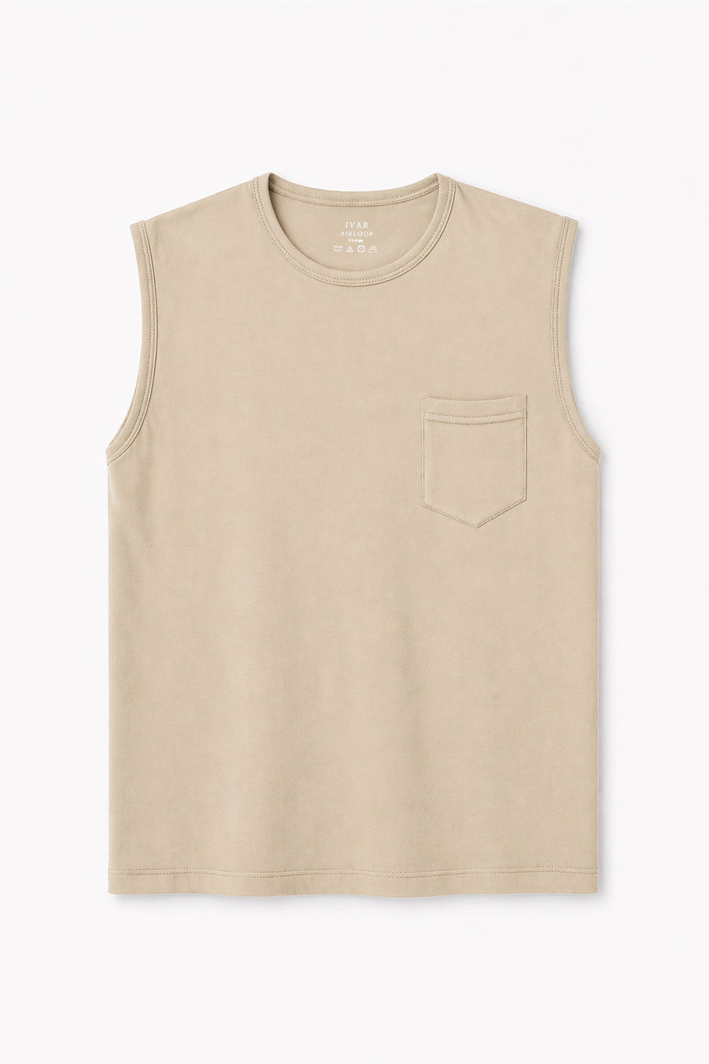 IVAR Airloop Beige Sleeve Less Tshirt