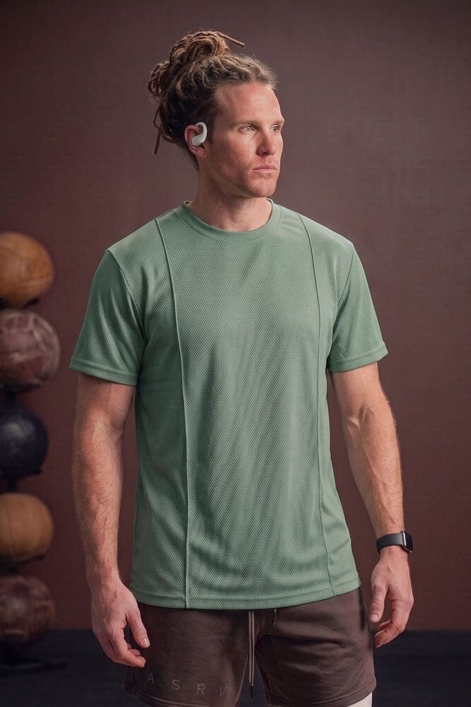 Jay Cee Men's Pleated Activewear Tee Shirt
