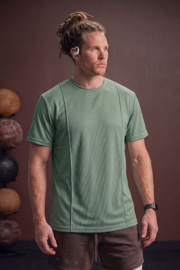 Jay Cee Men's Pleated Activewear Tee Shirt