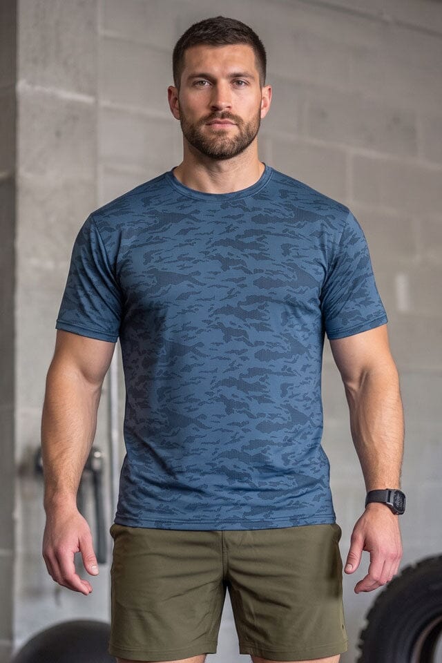 Men's Dry Fit Textured Activewear Tee Shirt