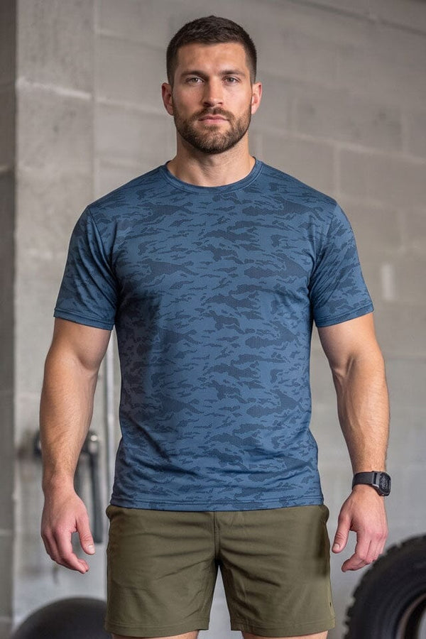 Men's Dry Fit Textured Activewear Tee Shirt