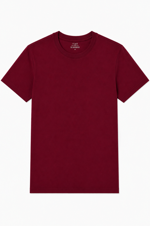 IVAR Tapered Fit Maroon Tshirt
